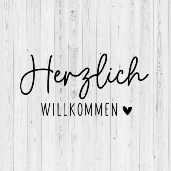 Vinyl Sticker Herzlich Willkommen